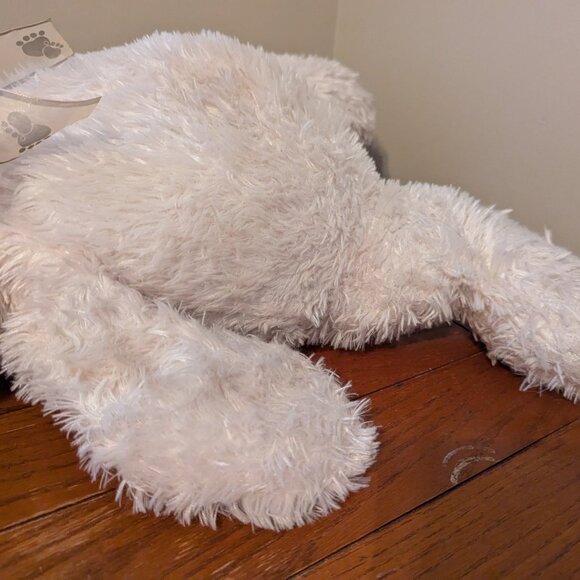 Hugfun Intl 27" Large Cream Colored Floppy Teddy Bear w/Bow Stuffed Animal - Picture 6 of 15